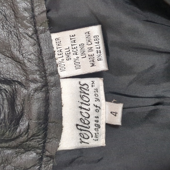 Vintage/Y2K 100% Leather Pants Size 4. High Rise Straight Leg - Picture 7 of 10